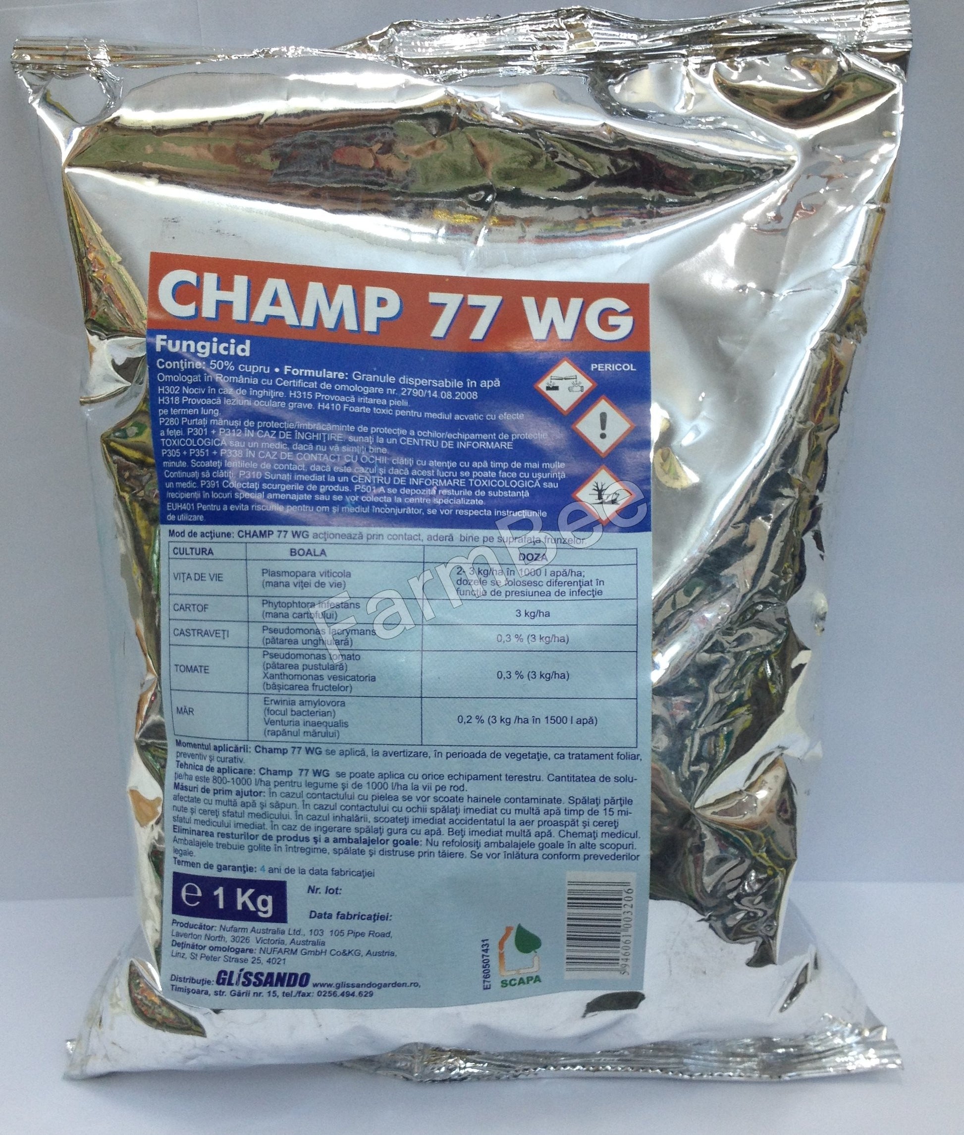 Fungicid Champ 77 WG (1 kg), Nufarm