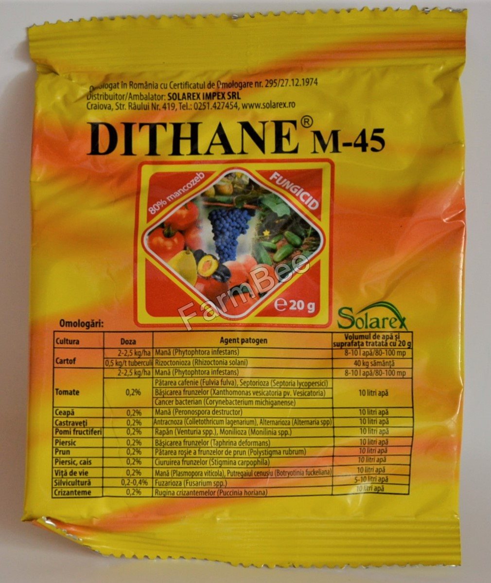 Fungicid Dithane M 45 (20 g), Dow AgroScience
