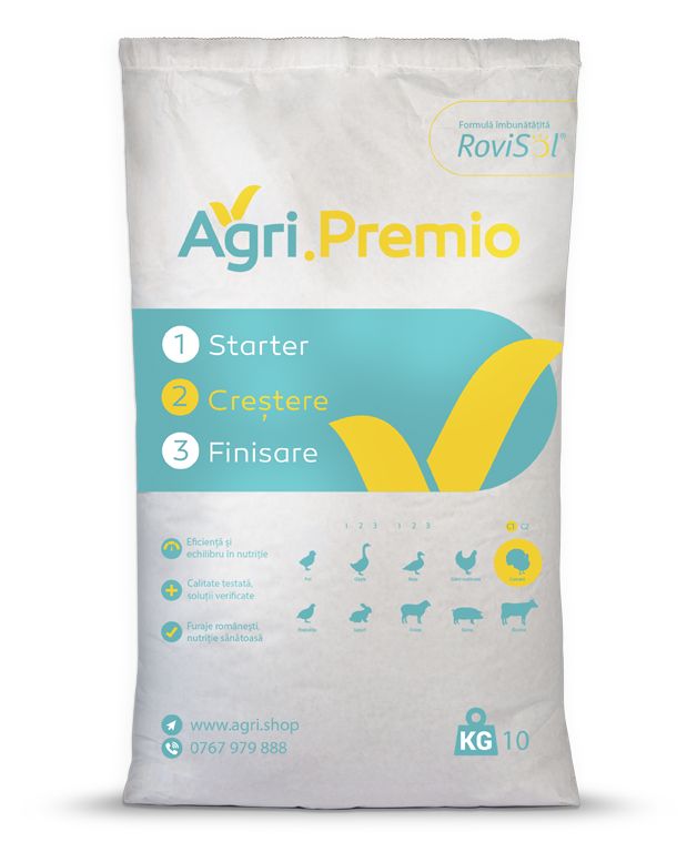 Furaj crestere intensiv II curcani Faza III Agri.Premio (10 kg), Agri.Shop