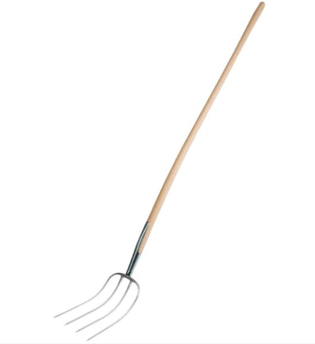Furca pentru gunoi cu 4 coarne, 31 cm - argintie, EF 129480600