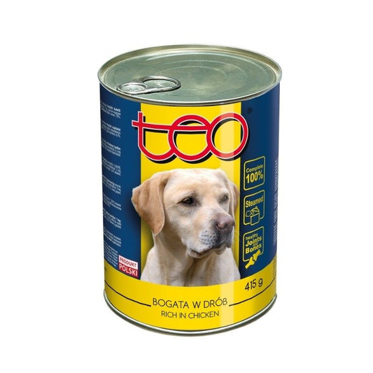 Hrana umeda pentru caini - conserva Teo Junior pui (415 g), Pupil Foods