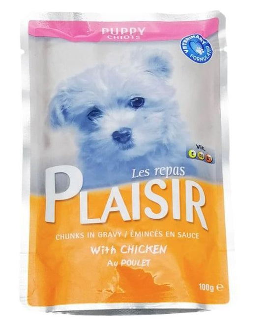 Hrana umeda pentru caini Junior- pui (100 g), Plaisir