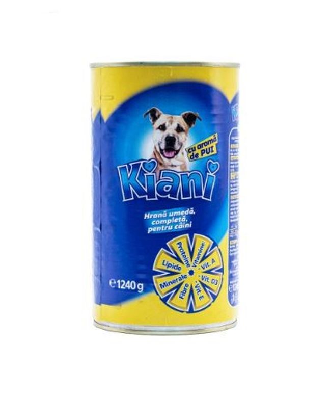 Hrana umeda pentru caini - pui (1240 g), Kiani