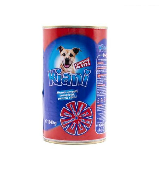 Hrana umeda pentru caini - vita (1240 g), Kiani