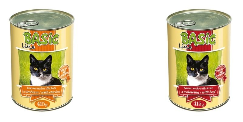 Hrana umeda pentru pisici Basic Line vita - Adult (415 g), Pupil Foods
