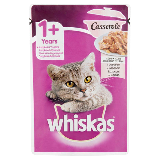 Hrana umeda pentru pisici Casserole - somon (85 g), Whiskas