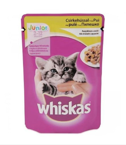 Hrana umeda pentru pisici Junior - pui (100 g), Whiskas