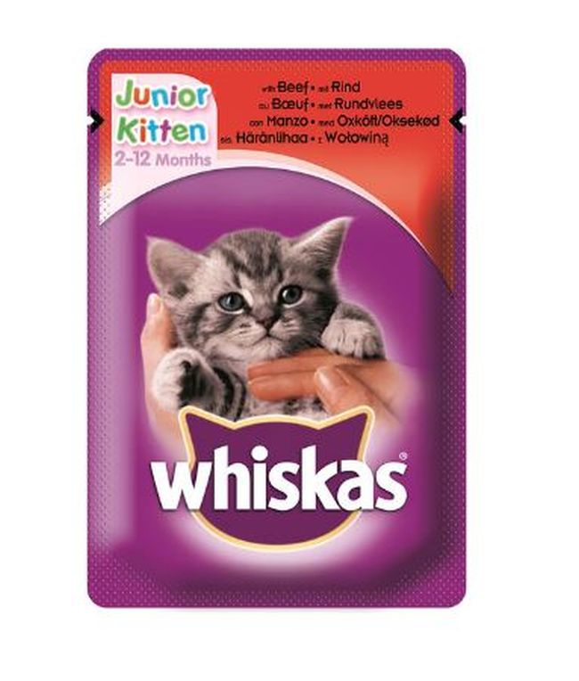 Hrana umeda pentru pisici Junior - vita (100 g), Whiskas