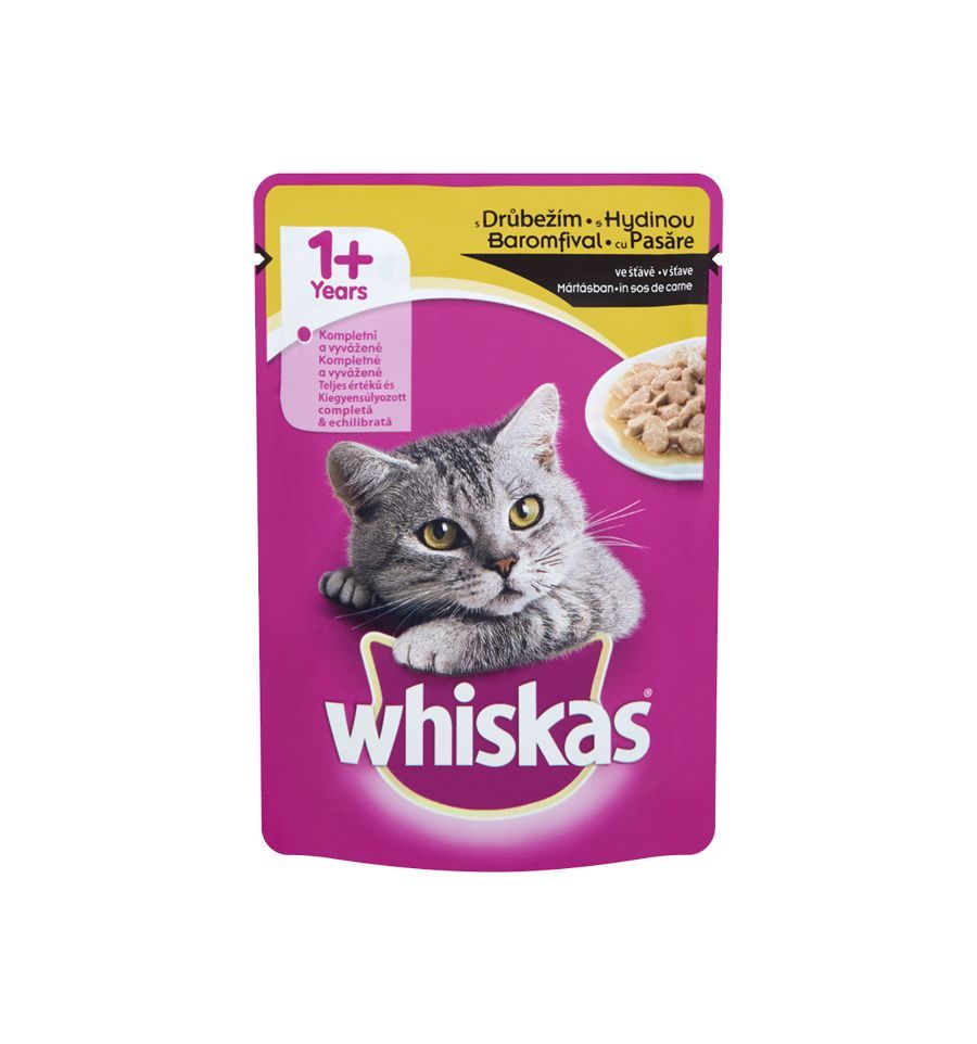 Hrana umeda pentru pisici - pasare (100 g), Whiskas