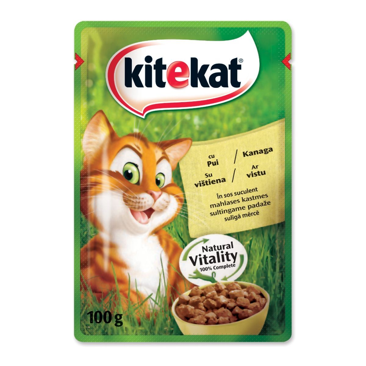 Hrana umeda pentru pisici - pui (100 g), KiteKat