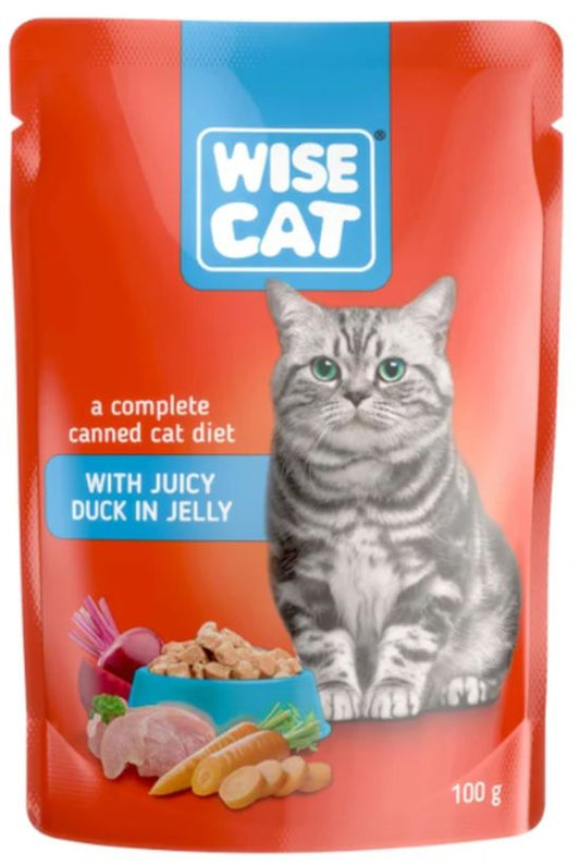 Hrana umeda pentru pisici - rata (100 g), Wise Cat