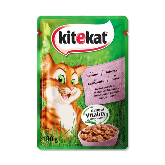 Hrana umeda pentru pisici - somon (100 g), KiteKat