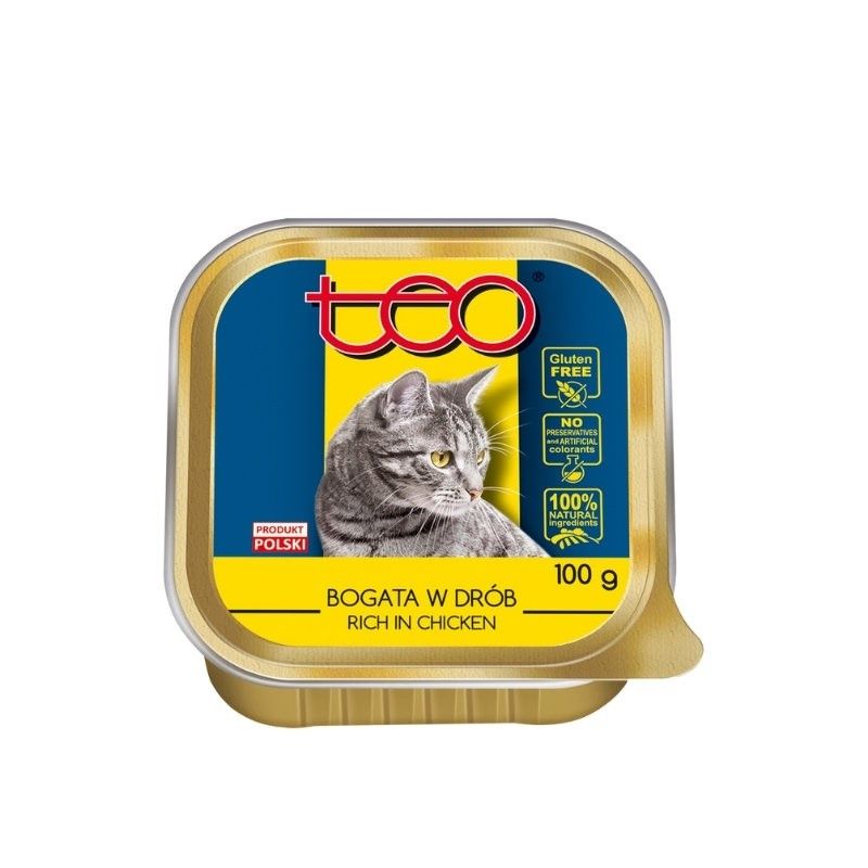 Hrana umeda pentru pisici Teo - pate pui (100 g), Pupil Foods