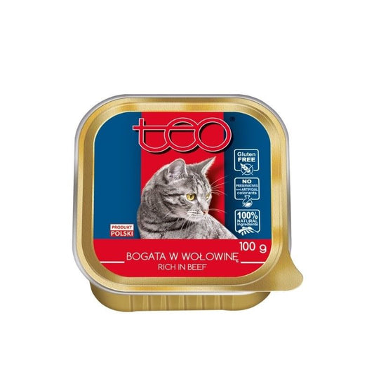 Hrana umeda pentru pisici Teo - pate vita (100 g), Pupil Foods