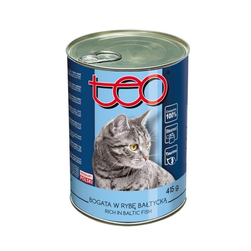 Hrana umeda pentru pisici Teo peste - Adult (415 g), Pupil Foods