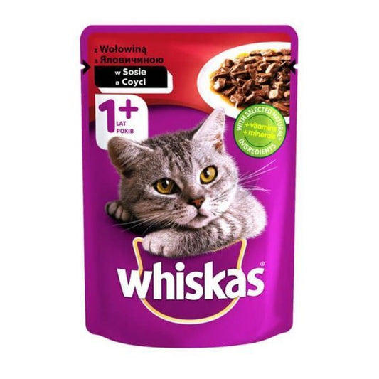 Hrana umeda pentru pisici - vita (100 g), Whiskas