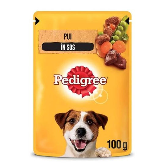 Hrana umeda plic pentru caini adulti - pui si legume in sos (100 g), Pedigree 