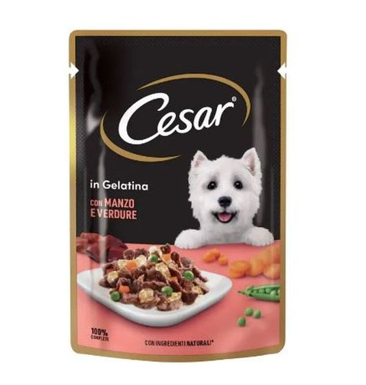 Hrana umeda plic pentru caini adulti-vita si legume in aspic (100 g), Cesar