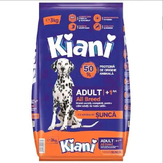 Hrana uscata pentru caini adulti - sunca (3 kg), Kiani 
