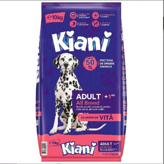 Hrana uscata pentru caini adulti - vita (10 kg), Kiani 