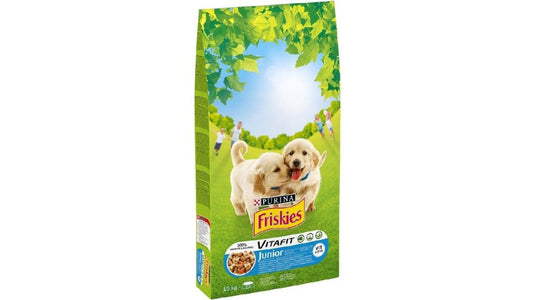 Hrana uscata pentru caini Friskies Junior - pui si legume (15 kg), Purina