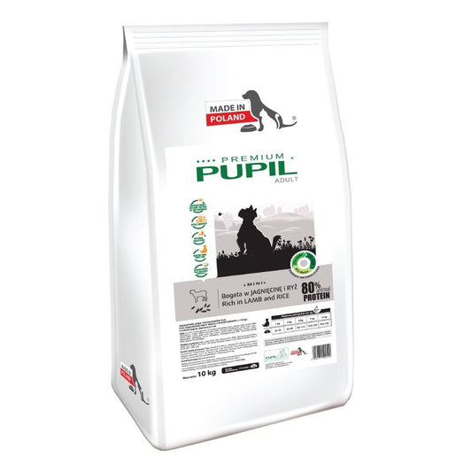 Hrana uscata pentru caini Pupil Premium miel si orez - Adult Mini (10 kg), Pupil Foods 