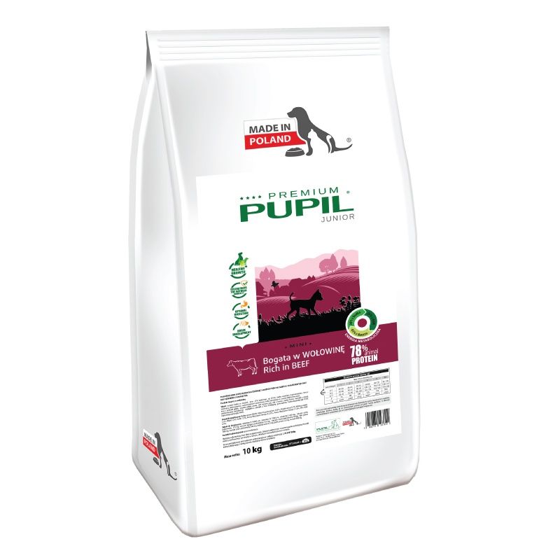 Hrana uscata pentru caini Pupil Premium vita - Junior Mini (10 kg), Pupil Foods 