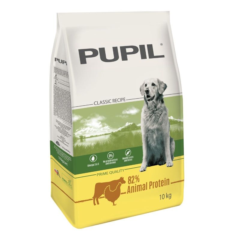 Hrana uscata pentru caini Pupil Prime vita si carne de pasare - Adult (10 kg), Pupil Foods