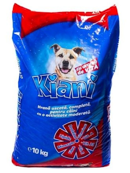 Hrana uscata pentru caini - vita (10 kg), Kiani