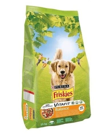 Hrana uscata pentru caini Vitafit Balance Friskies - pui si legume (15 kg), Purina