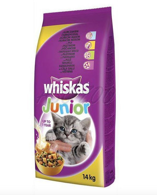 Hrana uscata pentru pisici Junior - pui (14 kg), Whiskas