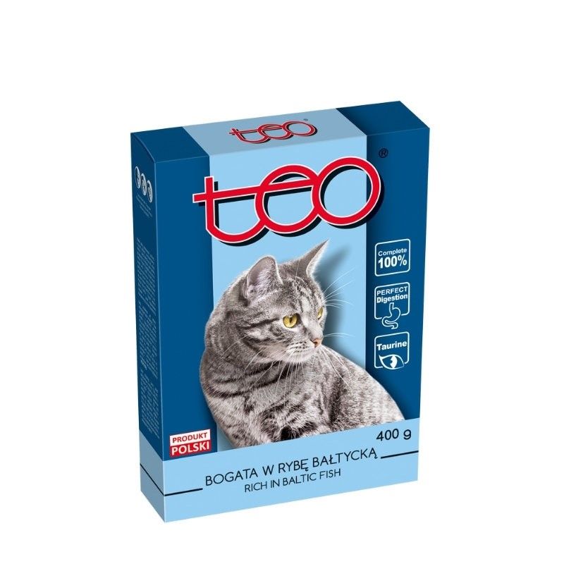 Hrana uscata pentru pisici Teo peste - Adult (400 g), Pupil Foods