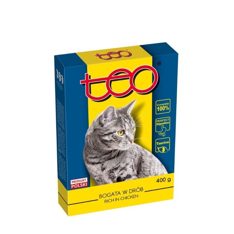 Hrana uscata pentru pisici Teo pui - Adult (400 g), Pupil Foods