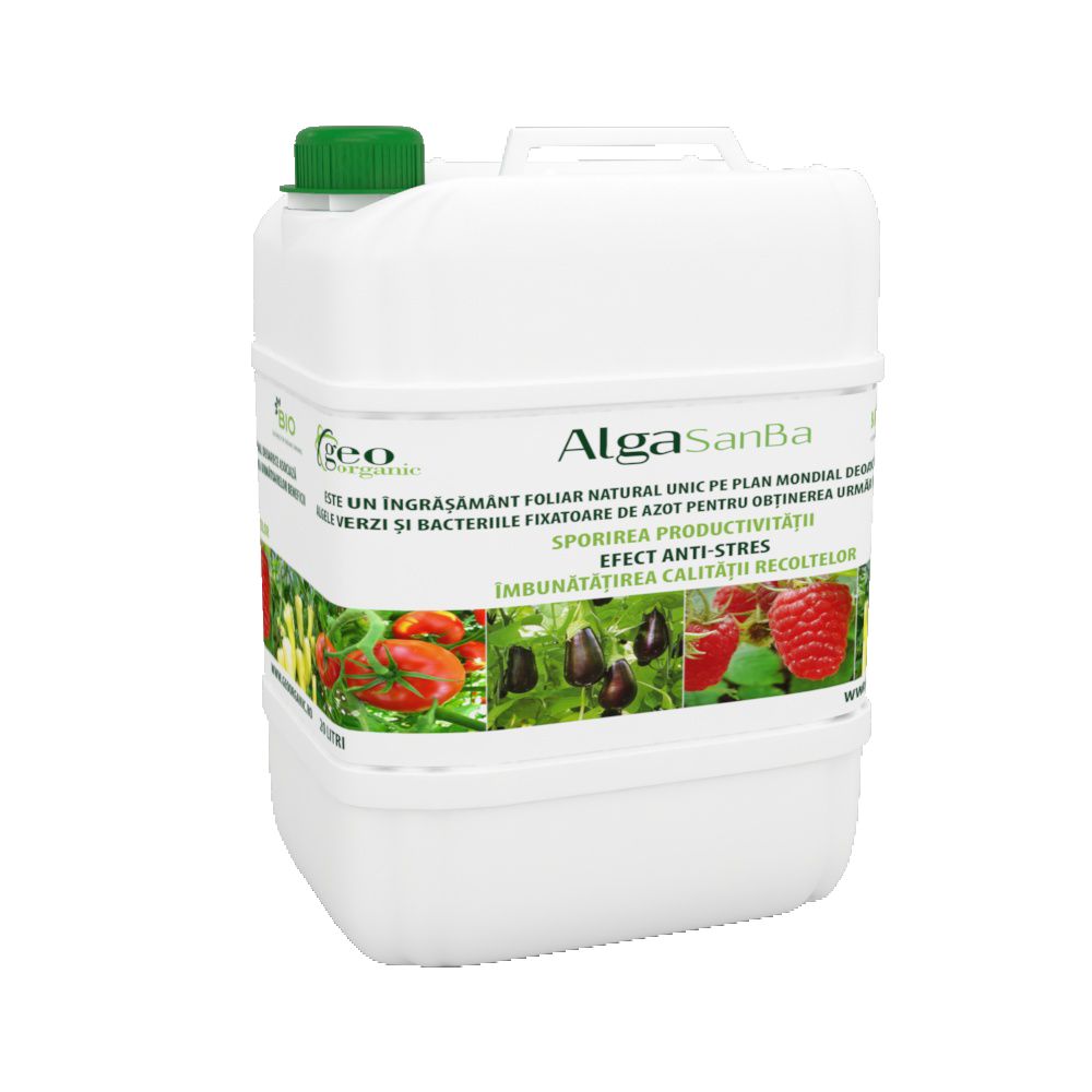 Ingrasamant foliar pe baza de alge pentru cresterea recoltei AlgaSanBa (20 l), GeoOrganic