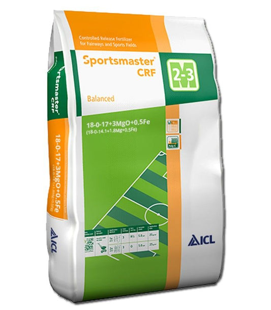 Ingrasamant gazon Sportmaster Balanced 18+00+17+2MgO+Fe (25 kg), ICL
