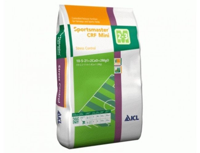Ingrasamant gazon Sportmaster Mini Stress Control 10+05+21+2CaO+2MgO (25 kg), ICL