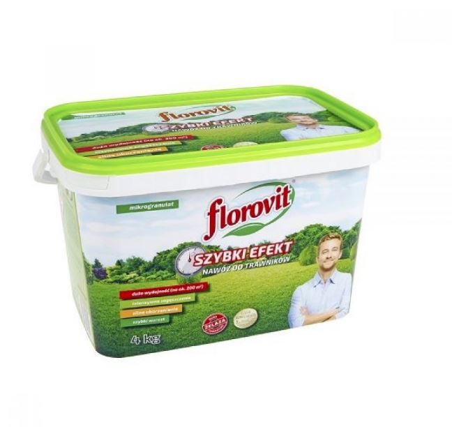 Ingrasamant granulat pentru gazon cu efect rapid (4 kg), Florovit