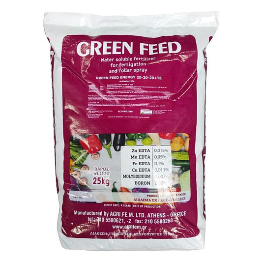 Ingrasamant Green Feed Energy 20-20-20+Te (25 kg), Agrifem