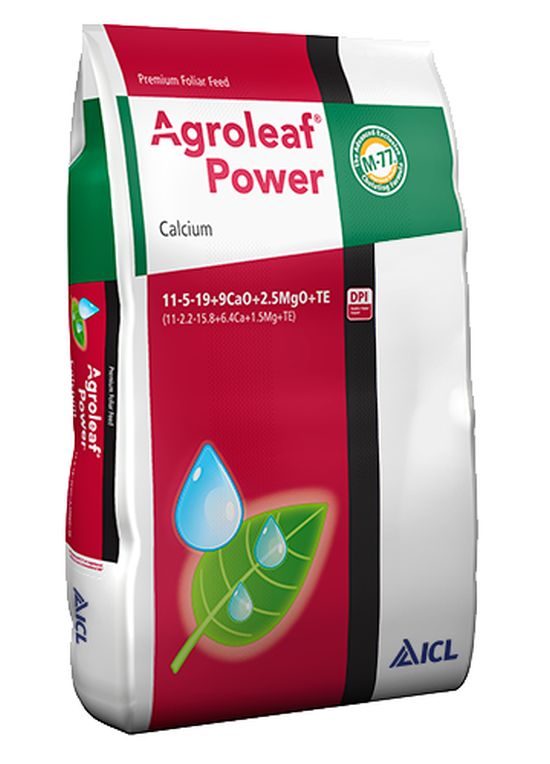 Ingrasamant foliar Agroleaf Power Ca 11+05+19+9CaO+Me+Biostimulatori (15 kg), ICL