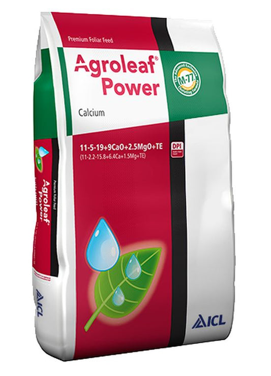 Ingrasamant foliar Agroleaf Power Ca 11+05+19+9CaO+Me+Biostimulatori (15 kg), ICL