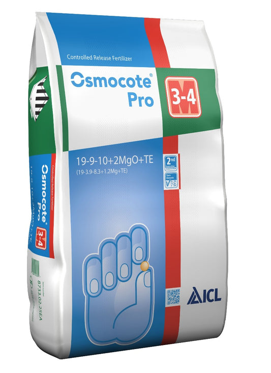 Ingrasamant Osmocote Pro 19+09+10+2MgO+Me, 3-4 luni (25 kg), ICL
