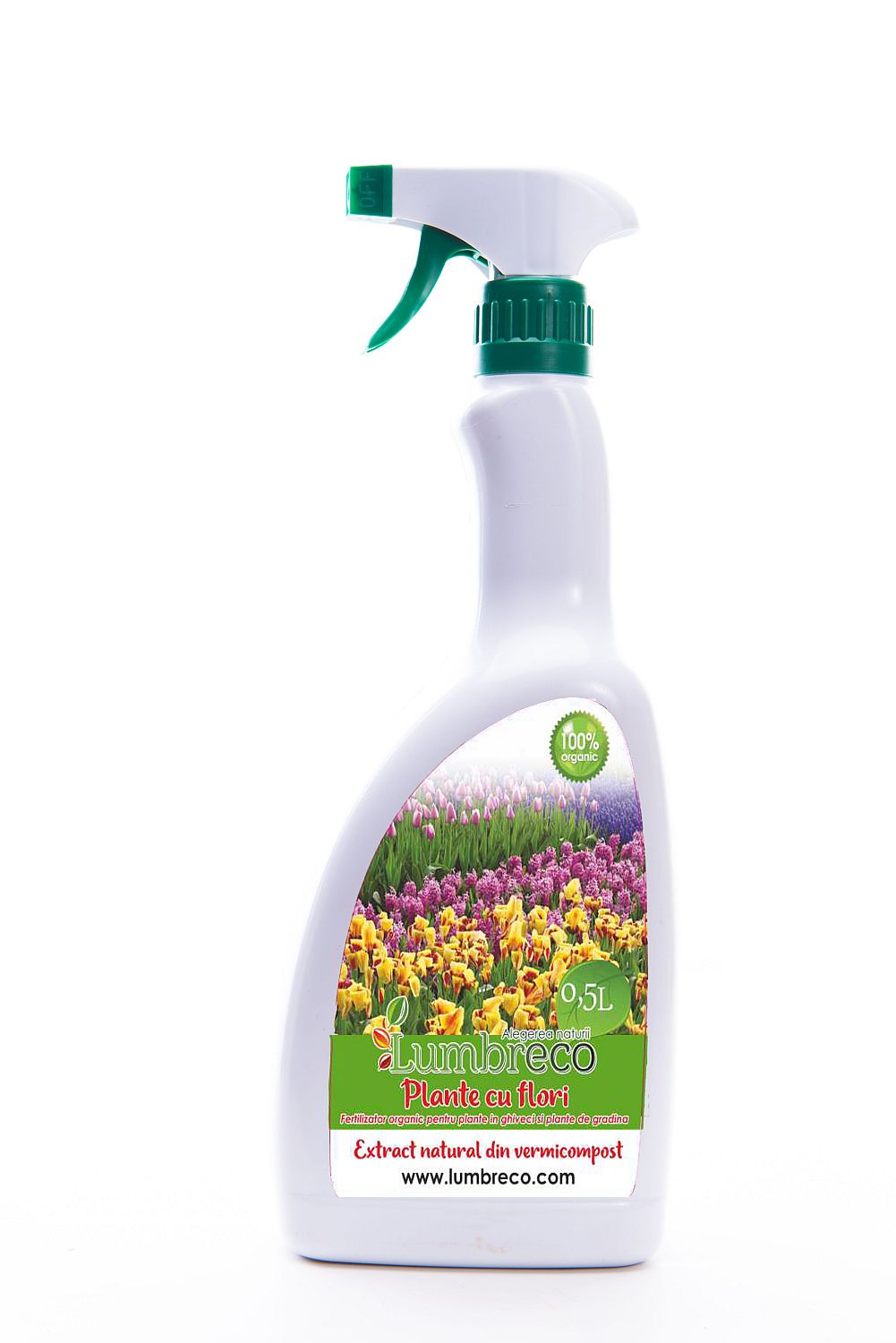Ingrasamant organic cu pulverizator pentru plante cu flori (0.5 L), Lumbreco