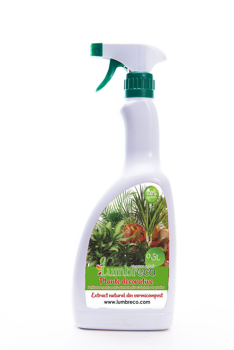 Ingrasamant organic cu pulverizator pentru plante decorative (0.5 L), Lumbreco