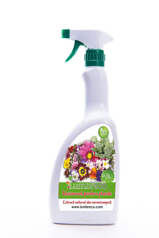 Ingrasamant organic cu pulverizator universal pentru plante (0.5 L), Lumbreco