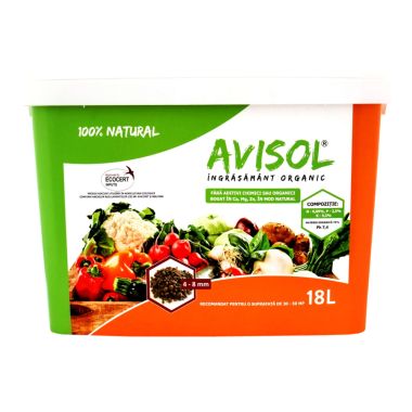 Ingrasamant organic universal, granulatie 4-8 mm (18 l), Avisol