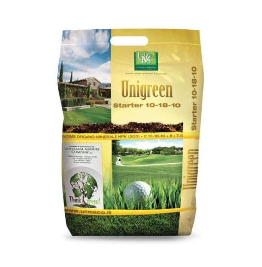 Ingrasamant organo-mineral pentru gazon Unigreen Starter 10-18-10 (5 kg), Unmaco
