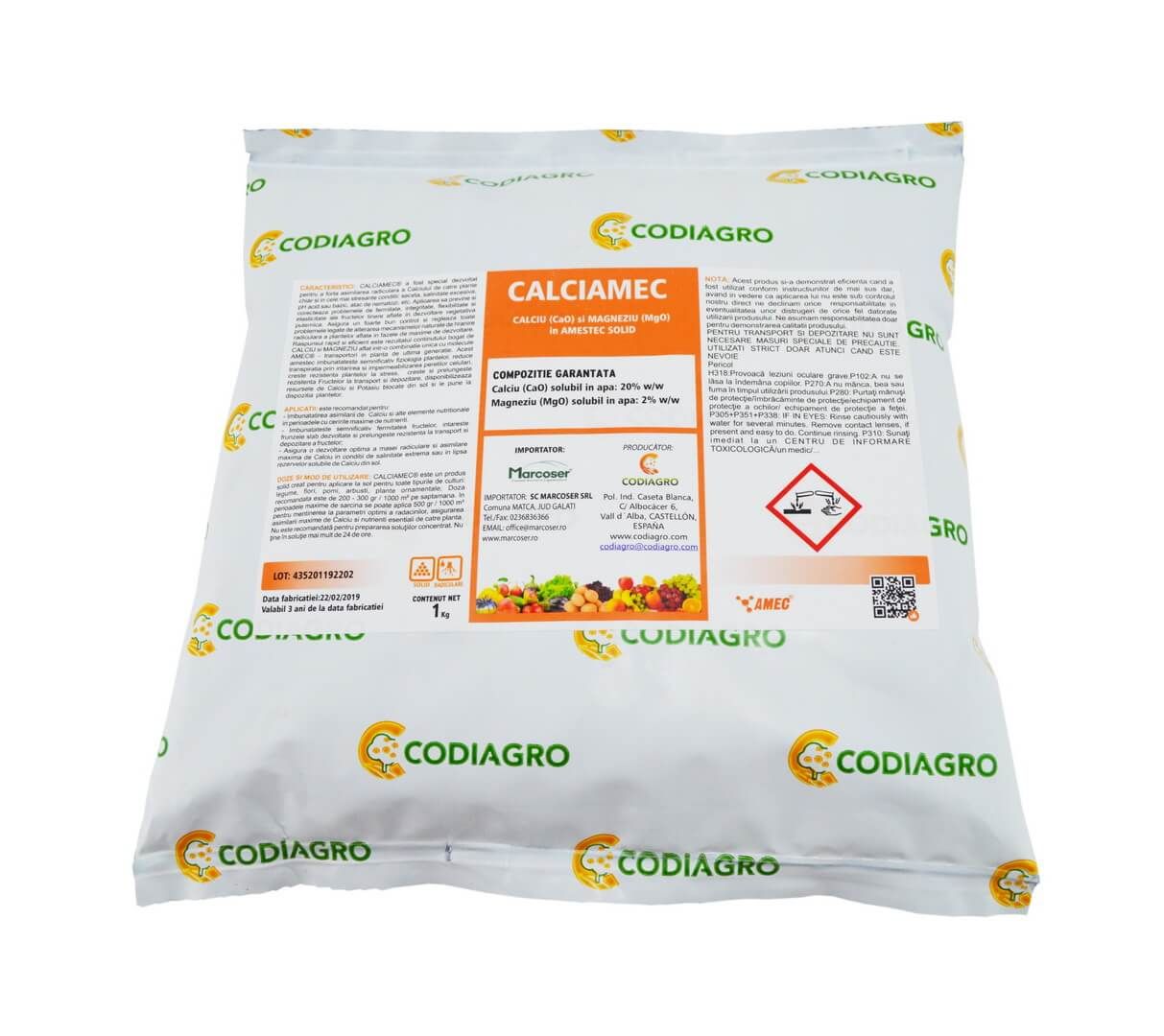 Ingrasamant radicular Calciamec, Codiagro