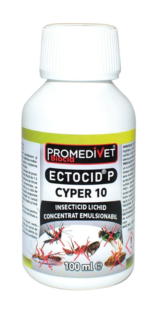 Insecticid concentrat Ectocid Cyper 10  (100 ml), Promedivet
