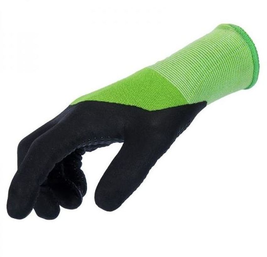 Manusi de gradina Bamboo verde cu negru, Stocker