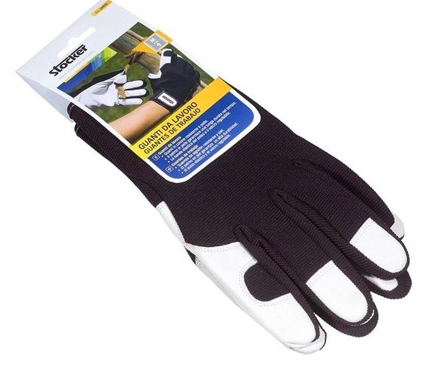 Manusi de lucru piele naturala negru, Stocker